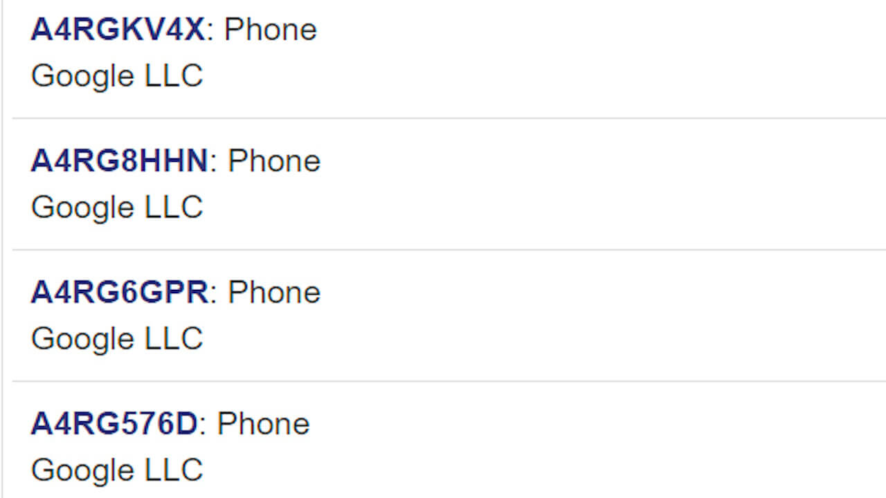 Pixel 8a？謎の「Google Phone」4型番FCC認証取得