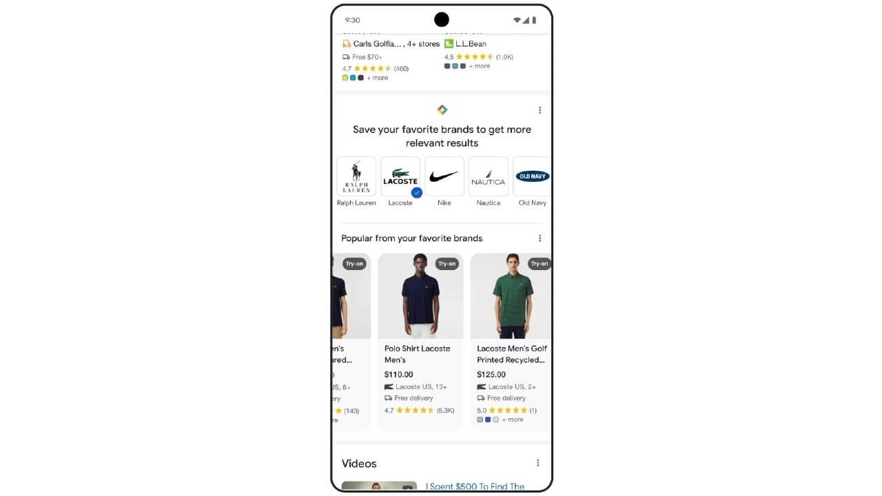 「Google ショッピング」ブランド選択追加【米国】
