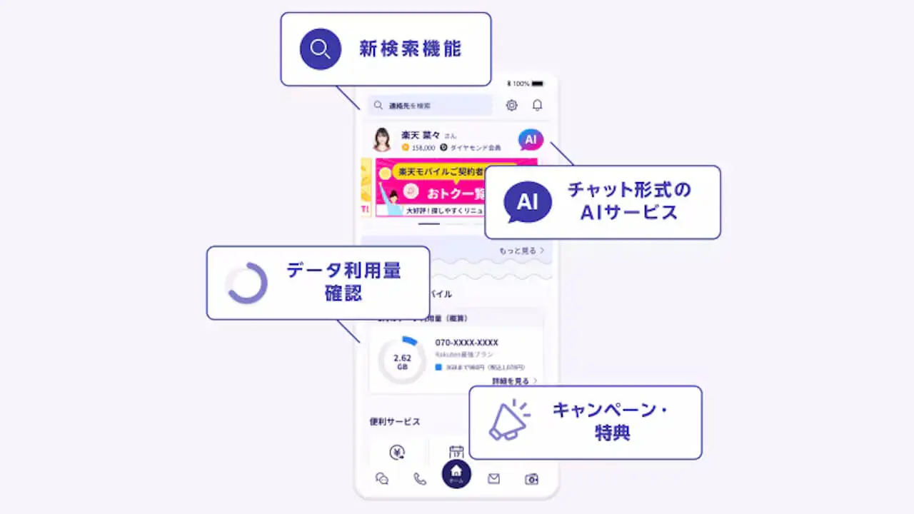 v3.0.0！楽天モバイル「Rakuten Link」リニューアル