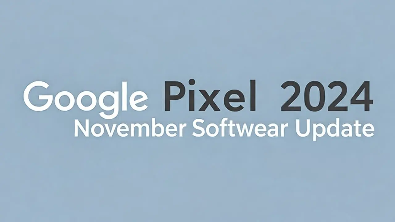 Google Pixel 2024 November Softwear Update